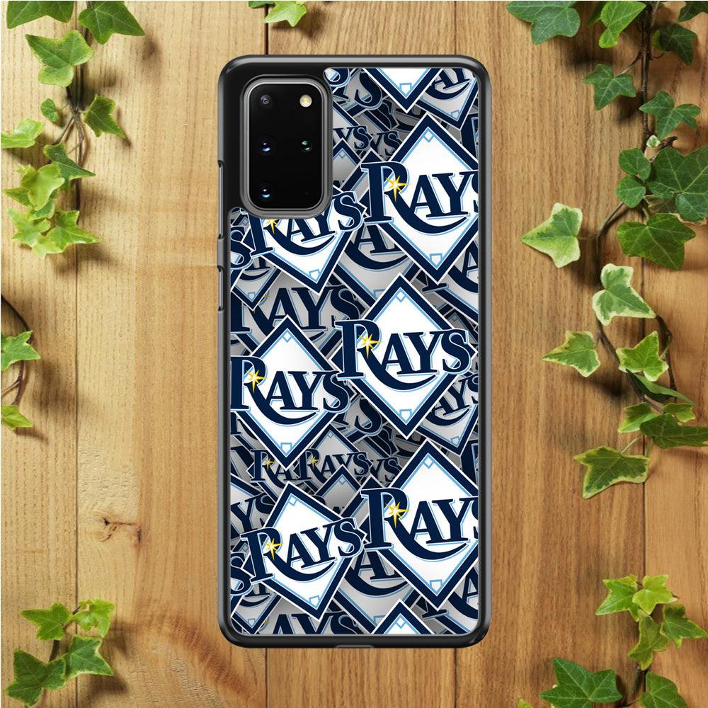 Baseball Tampa Bay Rays MLB 002 Samsung Galaxy S20 Plus Case-Rubber / White (2D Case)-Xtracase