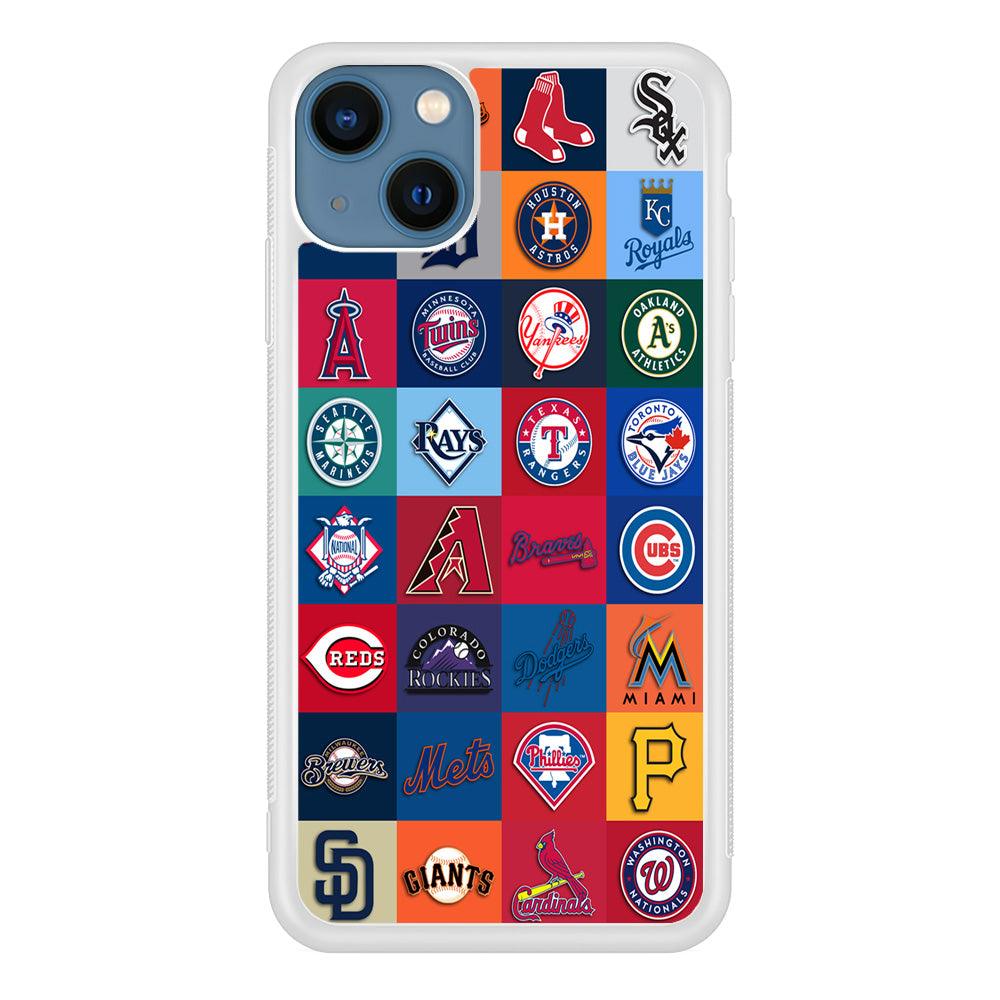 Baseball Teams MLB iPhone 13 Case-Rubber / White (2D Case)-Xtracase