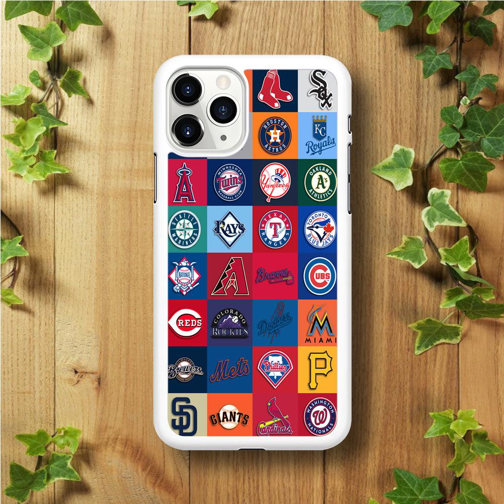 Baseball Teams MLB iPhone 11 Pro Max Case-Rubber / White (2D Case)-Xtracase