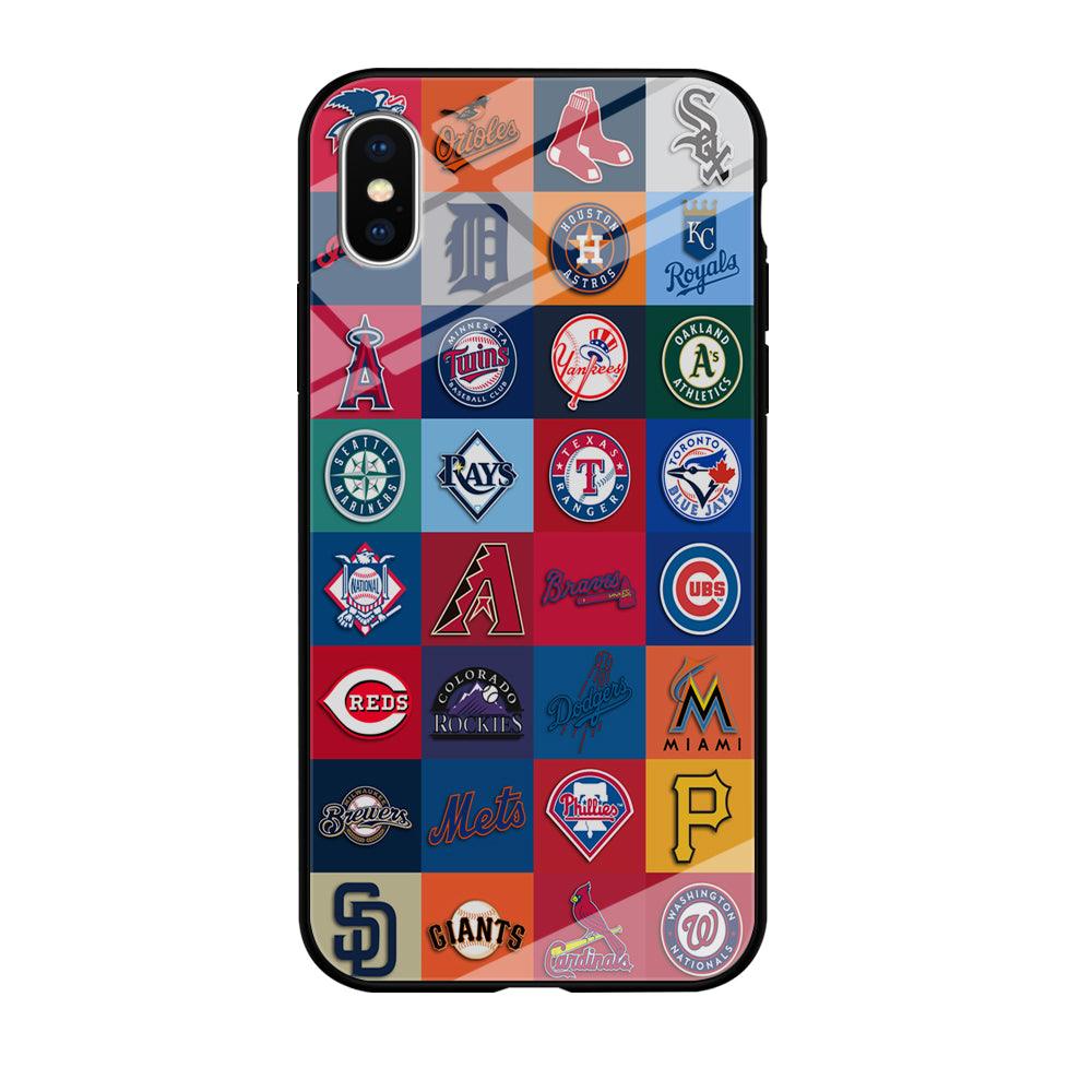 Baseball Teams MLB iPhone X Case-Tempered Glass Case-Xtracase