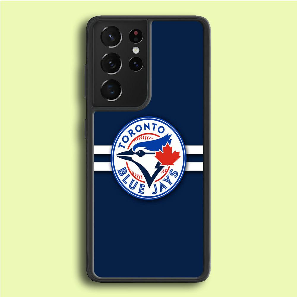 Baseball Toronto Blue Jays MLB 001 Samsung Galaxy S21 Ultra Case-Rubber / White (2D Case)-Xtracase