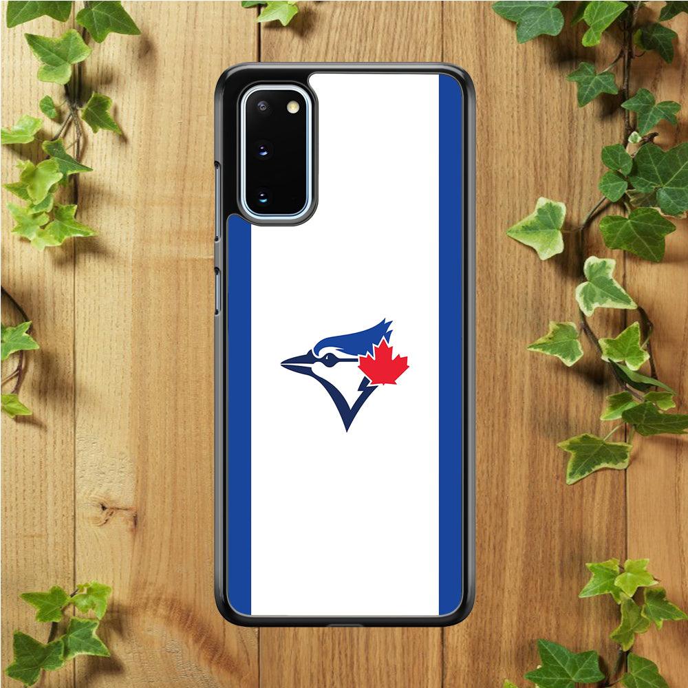 Baseball Toronto Blue Jays MLB 002 Samsung Galaxy S20 Case-Rubber / White (2D Case)-Xtracase