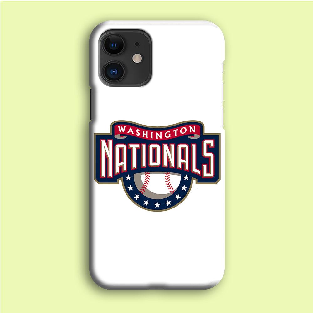 Baseball Washington Nationals MLB 001 iPhone 12 Case-Plastic / Full Wrap (3D Case)-Xtracase