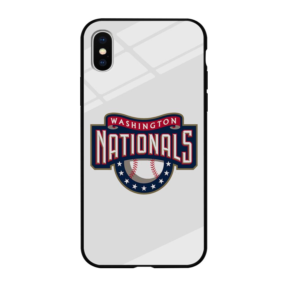 Baseball Washington Nationals MLB 001 iPhone X Case-Tempered Glass Case-Xtracase