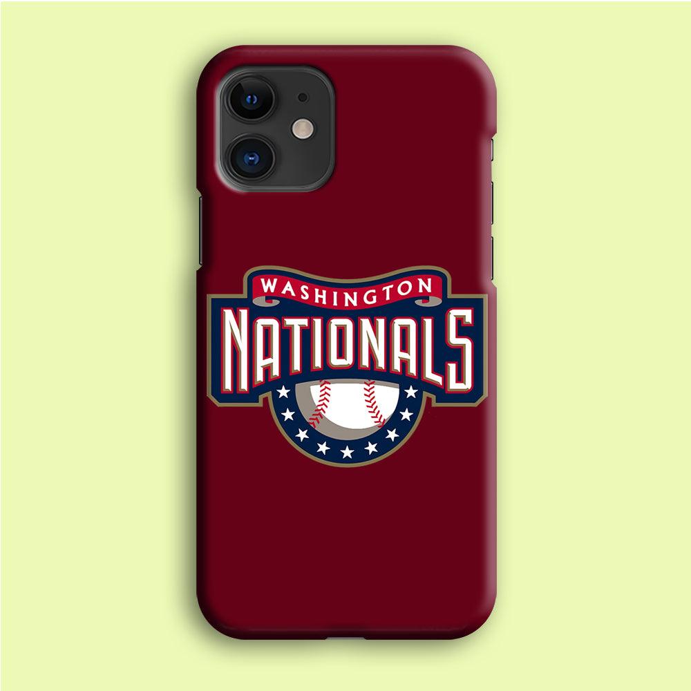 Baseball Washington Nationals MLB 002 iPhone 12 Mini Case-Plastic / Full Wrap (3D Case)-Xtracase