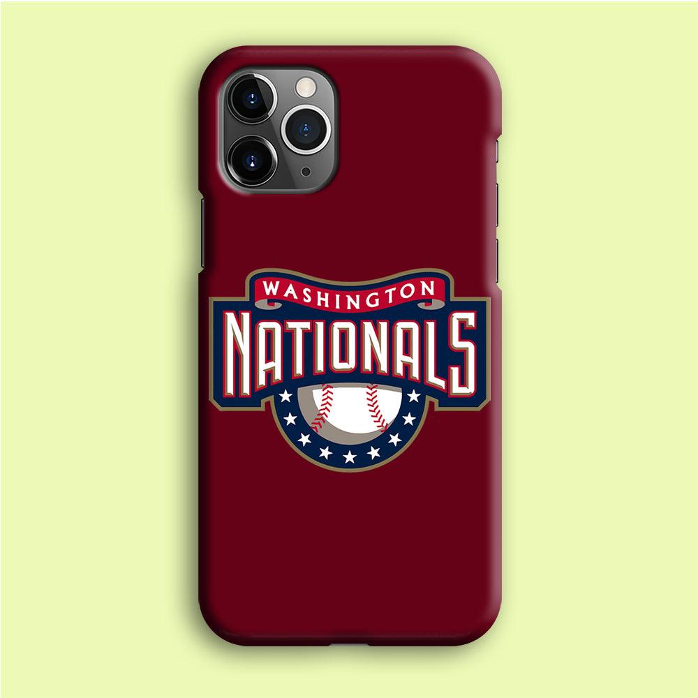 Baseball Washington Nationals MLB 002 iPhone 12 Pro Case-Plastic / Full Wrap (3D Case)-Xtracase