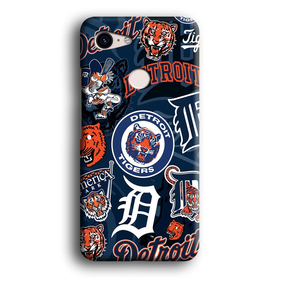 Baseball Detroit Tigers MLB 002 Google Pixel 3 3D Case-Xtracase