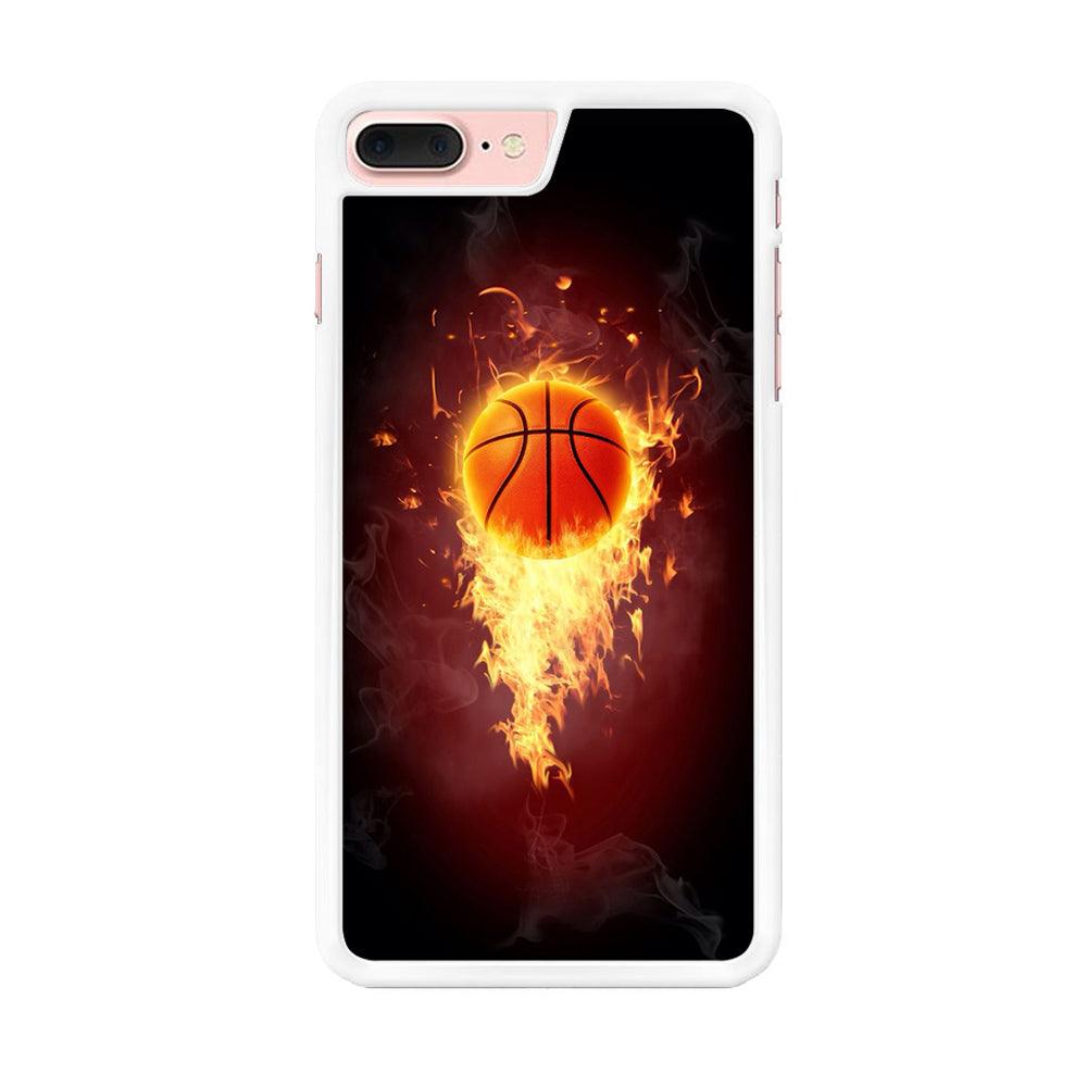 Basketball Art 001 iPhone 8 Plus Case-Rubber / White (2D Case)-Xtracase