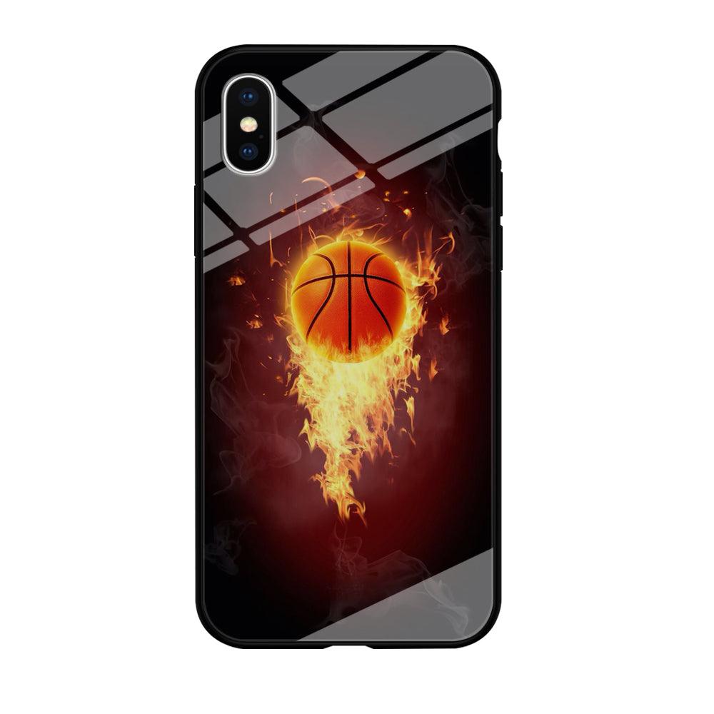 Basketball Art 001 iPhone X Case-Tempered Glass Case-Xtracase