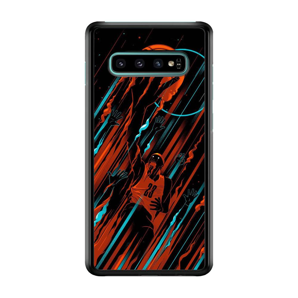 Basketball Art 003 Samsung Galaxy S10 Case-Plastic / Full Wrap (3D Case)-Xtracase