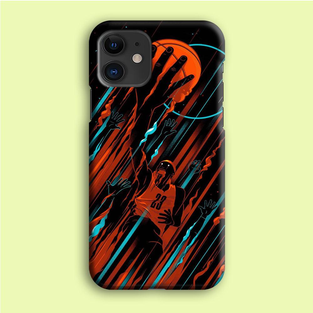 Basketball Art 003 iPhone 12 Case-Plastic / Full Wrap (3D Case)-Xtracase