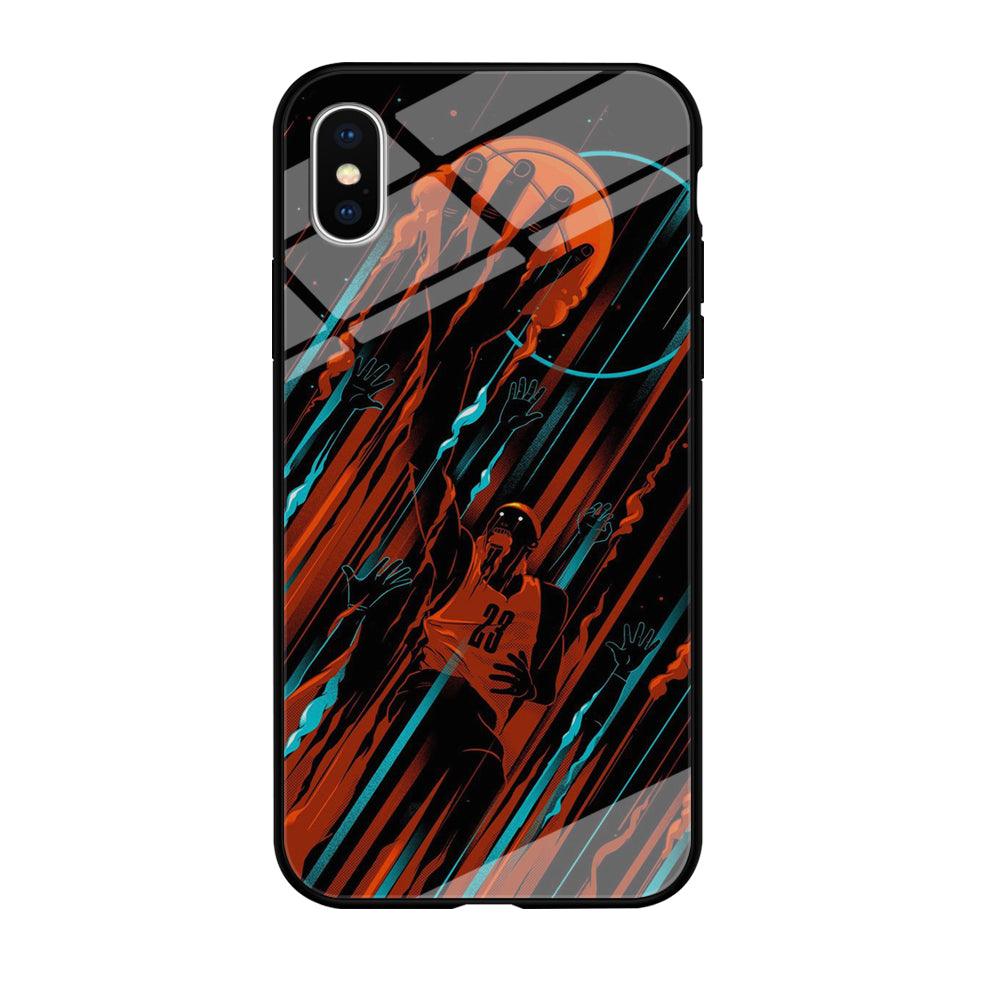 Basketball Art 003 iPhone Xs Case-Tempered Glass Case-Xtracase