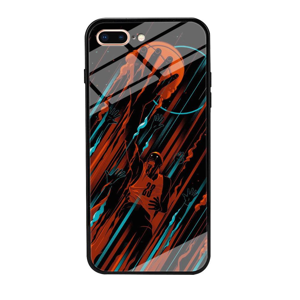 Basketball Art 003 iPhone 8 Plus Case-Tempered Glass Case-Xtracase
