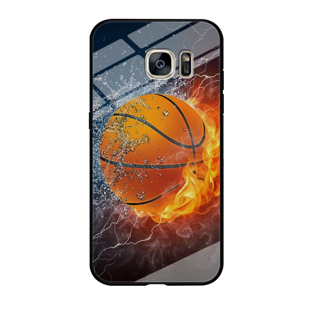 Basketball Ball Cool Art Samsung Galaxy S7 Edge Case-Tempered Glass Case-Xtracase