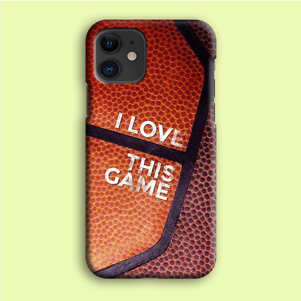 Basketball I Love This Game iPhone 12 Mini Case-Plastic / Full Wrap (3D Case)-Xtracase