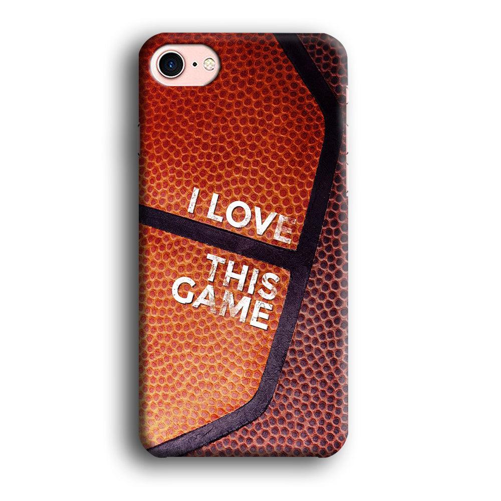 Basketball I Love This Game iPhone SE 2020 Case-Plastic / Full Wrap (3D Case)-Xtracase