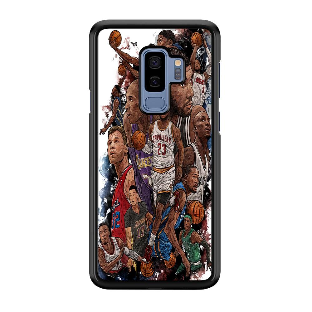 Basketball Players Art Samsung Galaxy S9 Plus Case-Plastic / Full Wrap (3D Case)-Xtracase