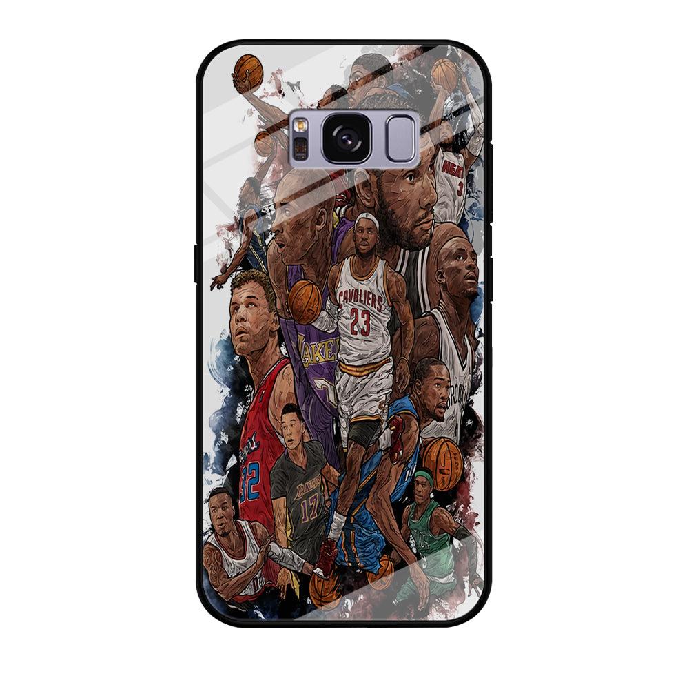 Basketball Players Art Samsung Galaxy S8 Case-Tempered Glass Case-Xtracase