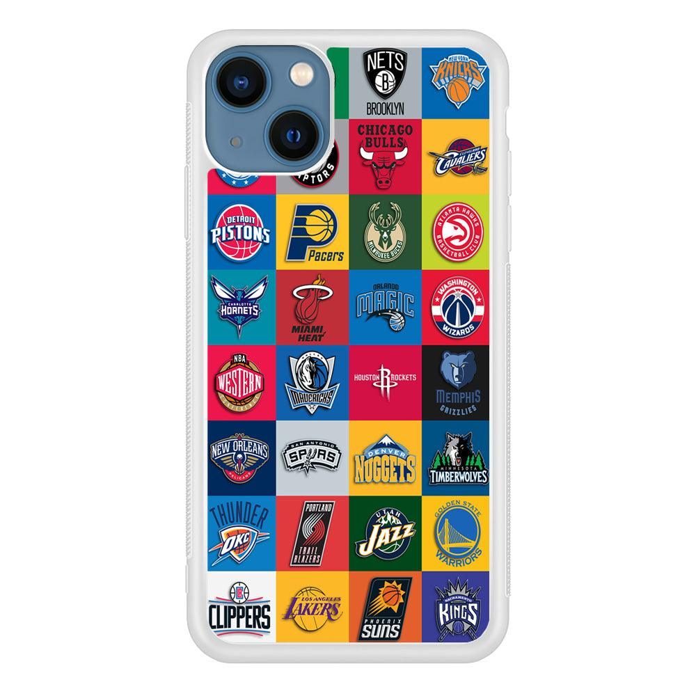 Basketball Teams NBA iPhone 13 Mini Case-Rubber / White (2D Case)-Xtracase