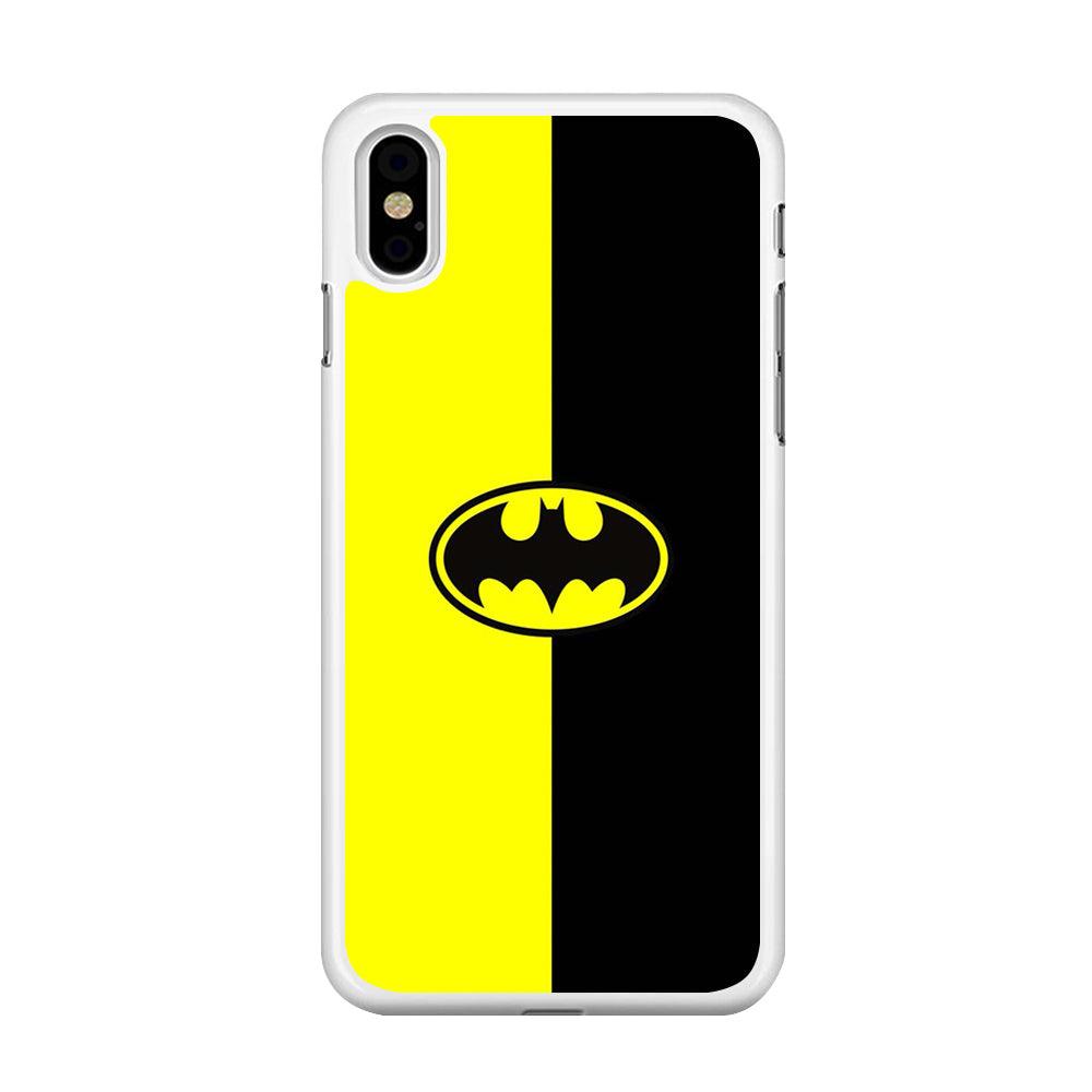 Batman 004 iPhone X Case-Rubber / White (2D Case)-Xtracase