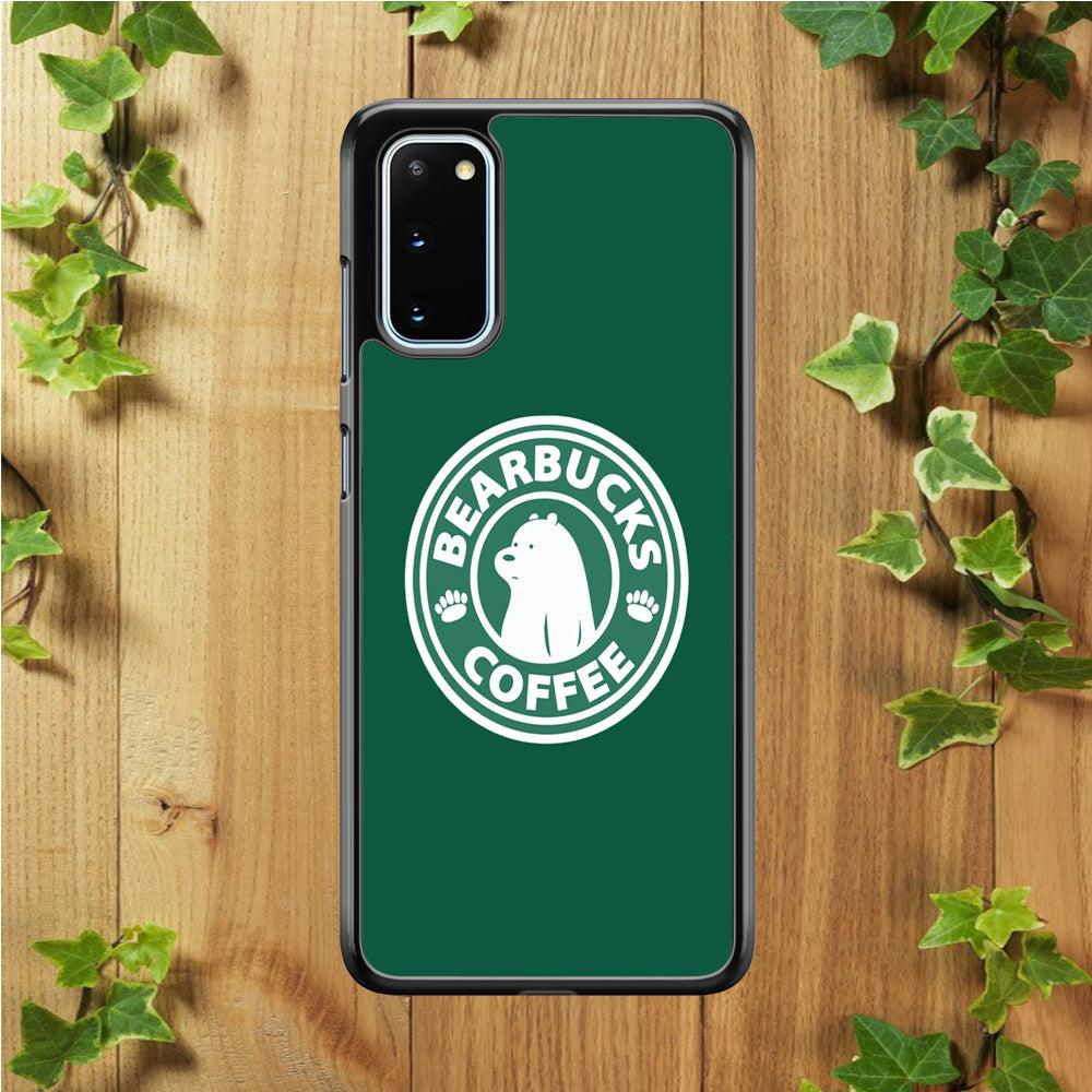 Bearbucks Coffee Samsung Galaxy S20 Case-Rubber / White (2D Case)-Xtracase
