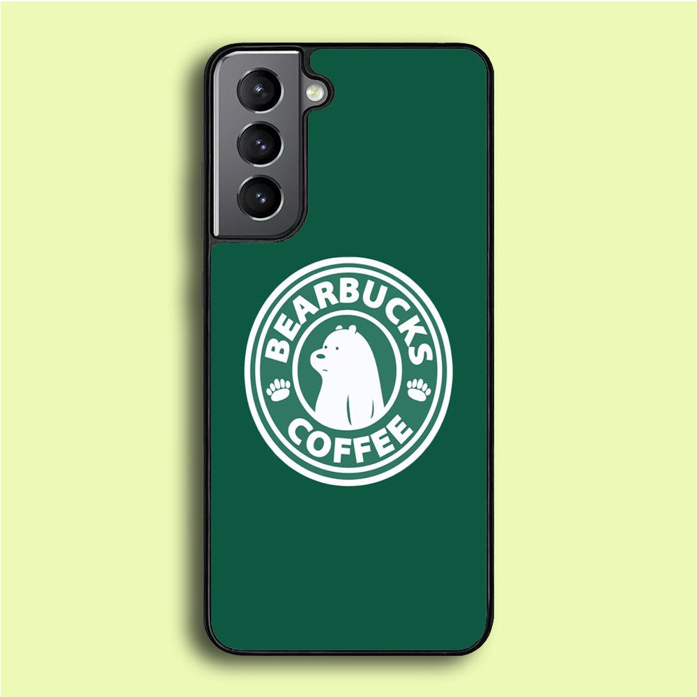 Bearbucks Coffee Samsung Galaxy S21 Case-Rubber / White (2D Case)-Xtracase