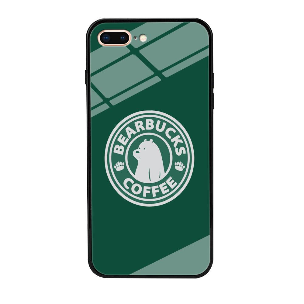 Bearbucks Coffee iPhone 7 Plus Case-Tempered Glass Case-Xtracase