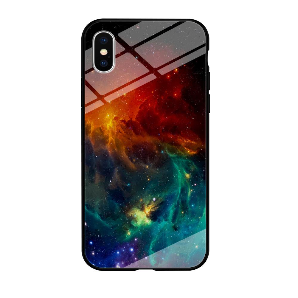 Beautiful Space Colorful 001 iPhone X Case-Tempered Glass Case-Xtracase