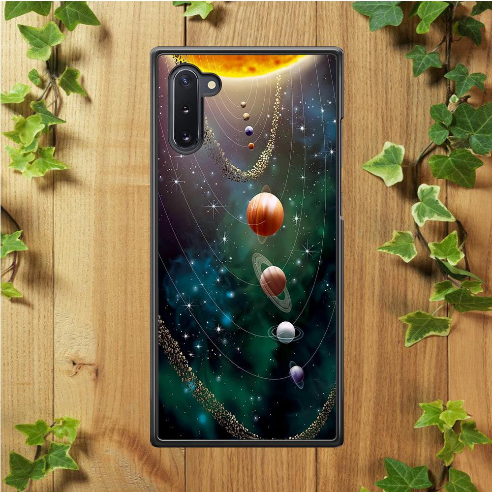 Beautiful Space Colorful 002 Samsung Galaxy Note 10 Case-Rubber / Black (2D Case)-Xtracase