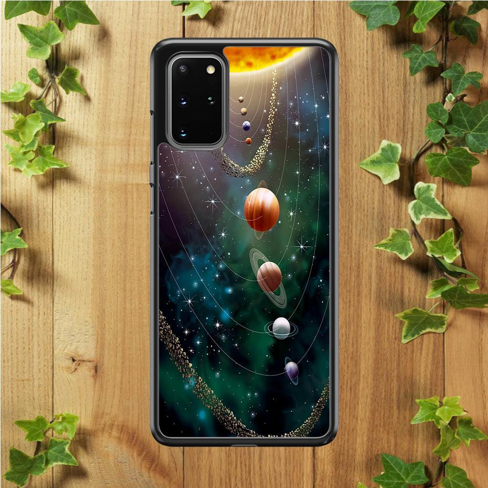 Beautiful Space Colorful 002 Samsung Galaxy S20 Plus Case-Rubber / White (2D Case)-Xtracase