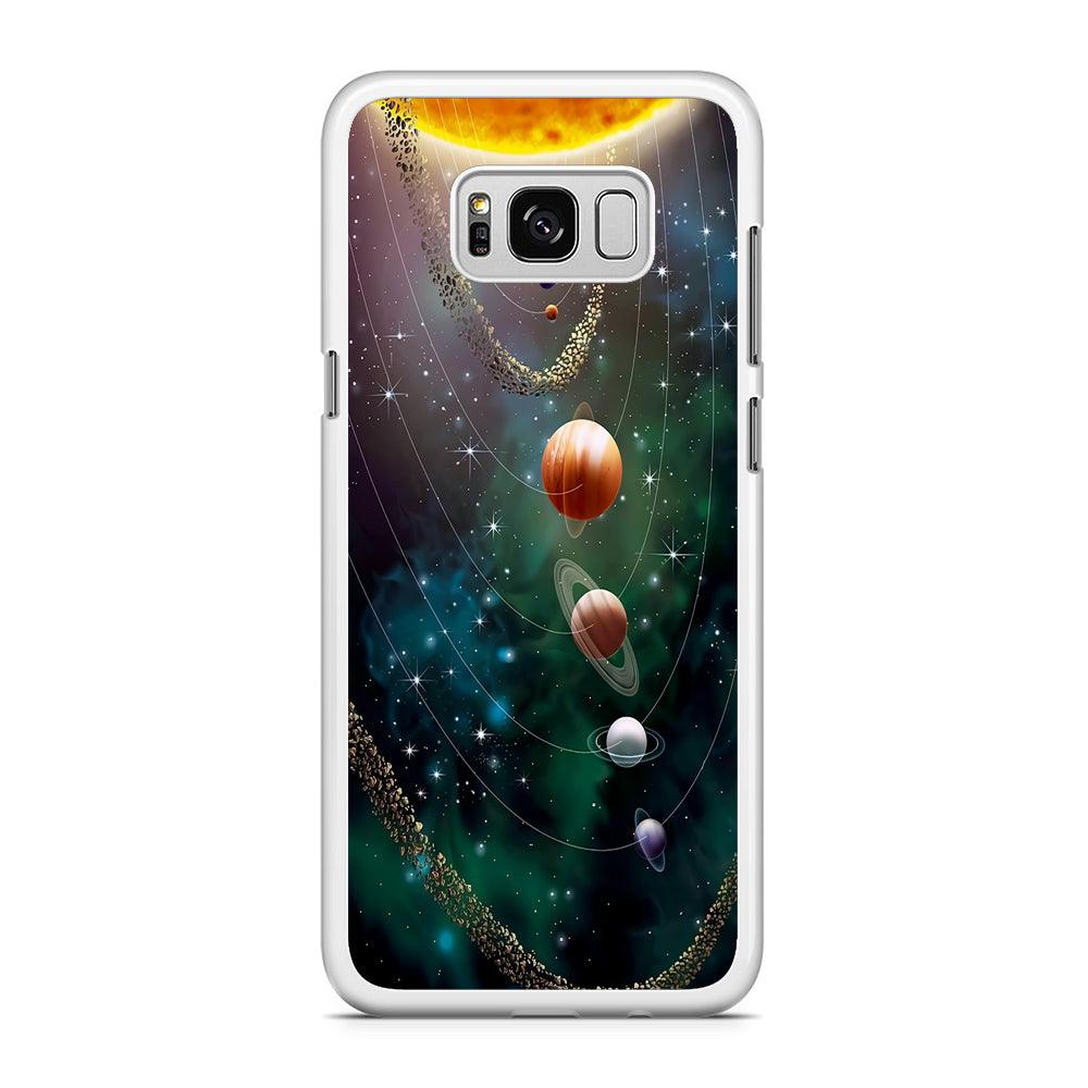 Beautiful Space Colorful 002 Samsung Galaxy S8 Case-Rubber / White (2D Case)-Xtracase