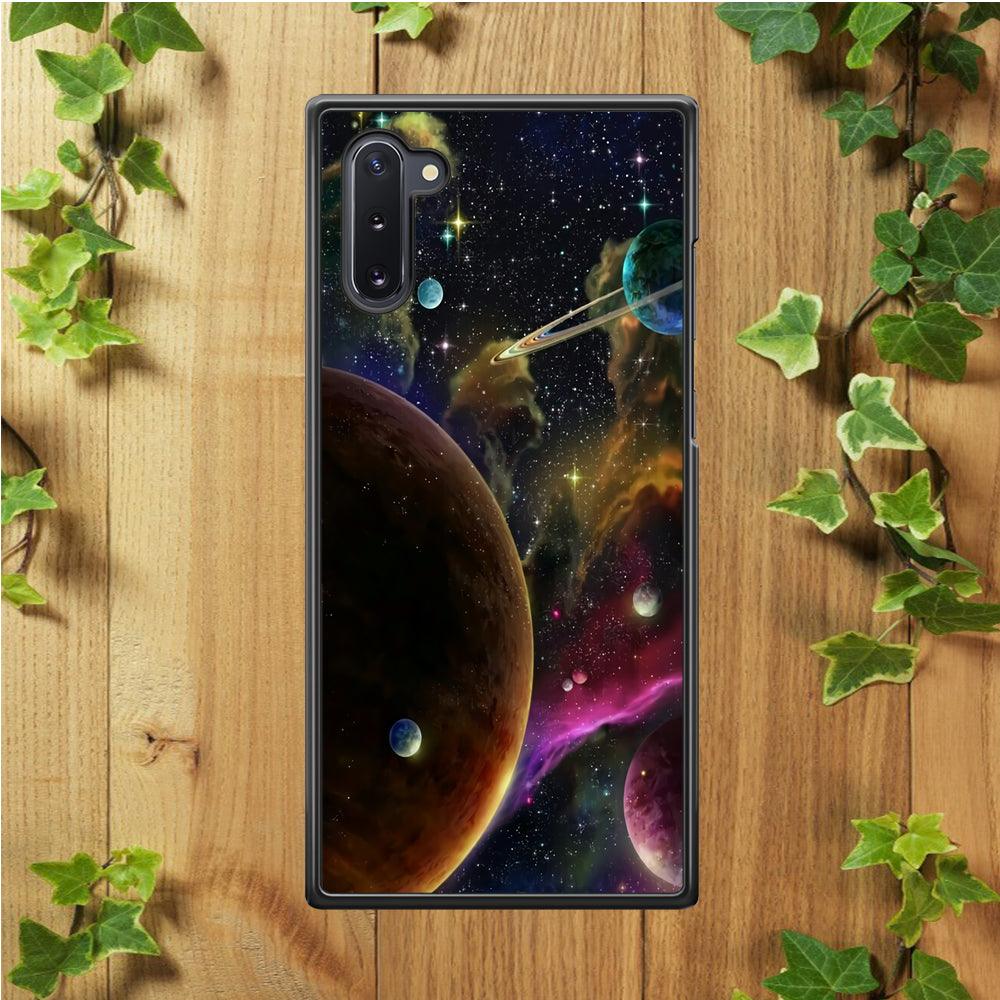 Beautiful Space Colorful 006 Samsung Galaxy Note 10 Case-Rubber / Black (2D Case)-Xtracase