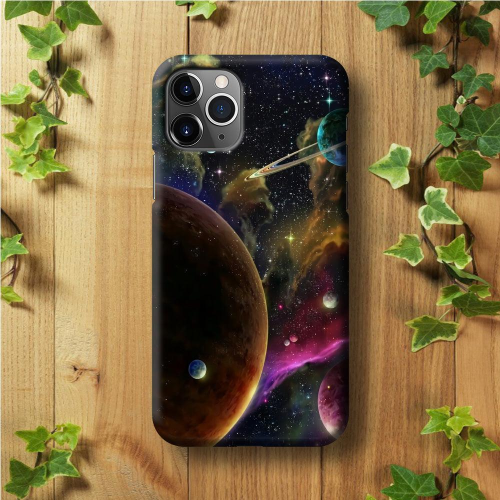 Beautiful Space Colorful 006 iPhone 11 Pro Case-Plastic / Full Wrap (3D Case)-Xtracase