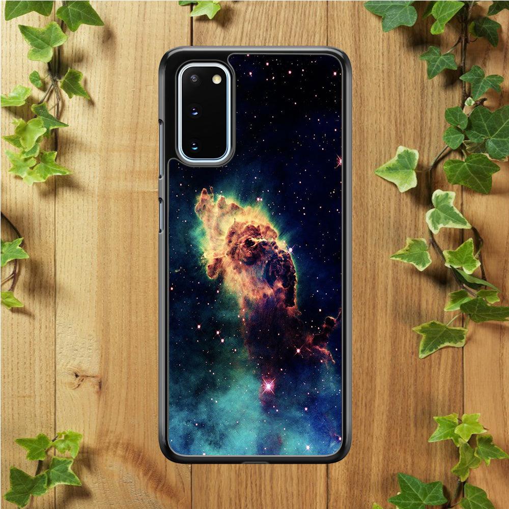 Beautiful Space Colorful 007 Samsung Galaxy S20 Case-Rubber / White (2D Case)-Xtracase
