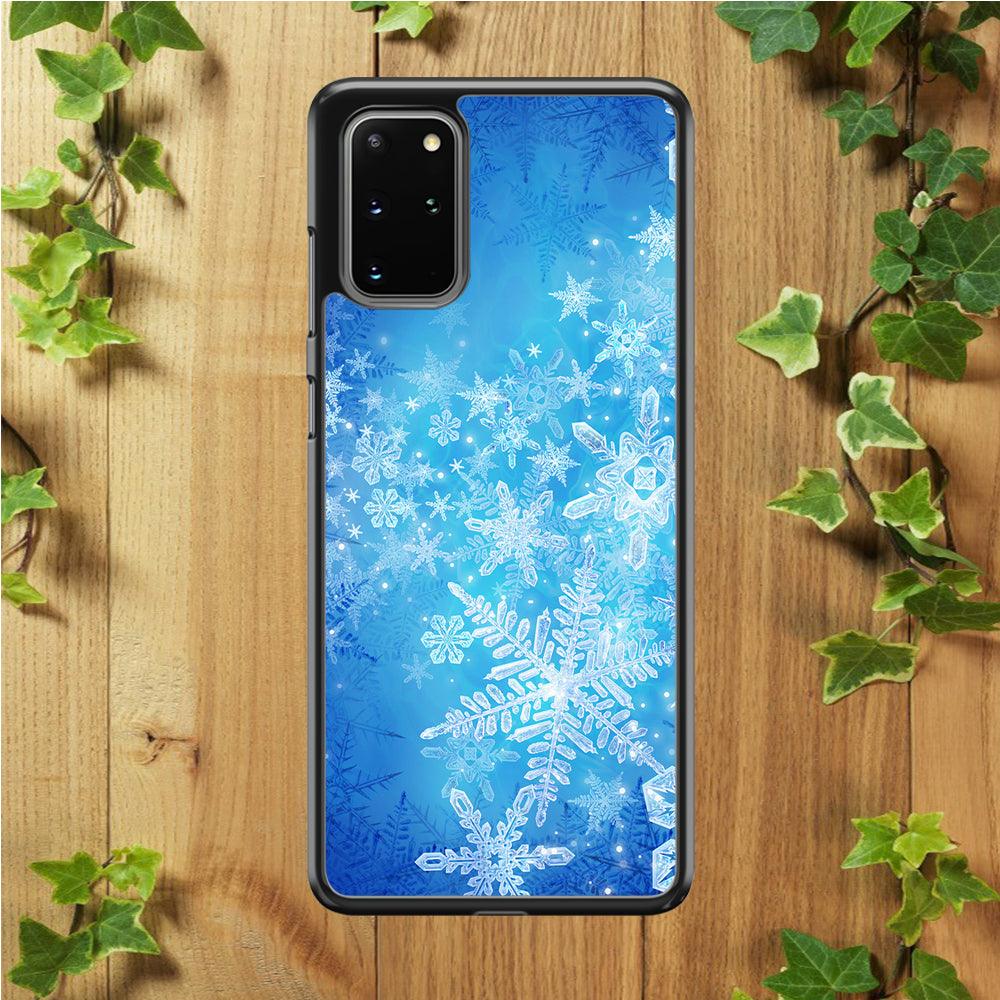 Beautifull Snow Pattern Samsung Galaxy S20 Plus Case-Rubber / White (2D Case)-Xtracase