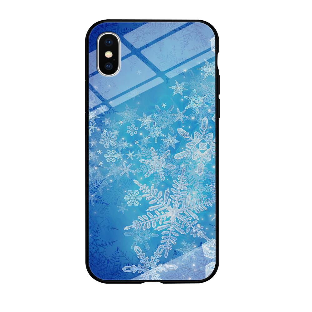 Beautifull Snow Pattern iPhone Xs Case-Tempered Glass Case-Xtracase