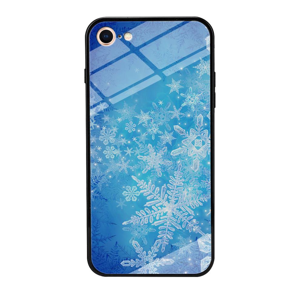 Beautifull Snow Pattern iPhone 8 Case-Tempered Glass Case-Xtracase