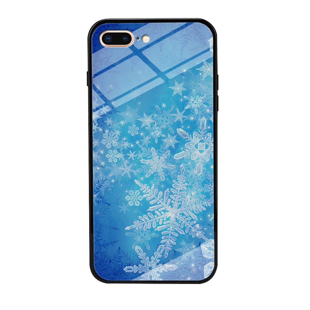 Beautifull Snow Pattern iPhone 8 Plus Case-Tempered Glass Case-Xtracase