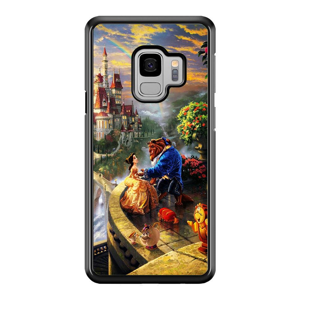 Beauty and The Beast Samsung Galaxy S9 Case-Rubber / White (2D Case)-Xtracase