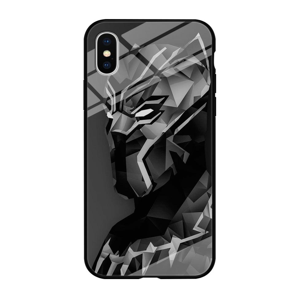 Black Panther 003 iPhone X Case-Tempered Glass Case-Xtracase