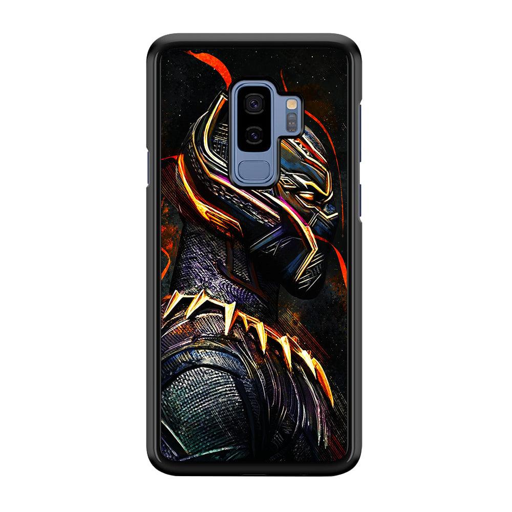 Black Panther Cool Art Samsung Galaxy S9 Plus Case-Rubber / Black (2D Case)-Xtracase