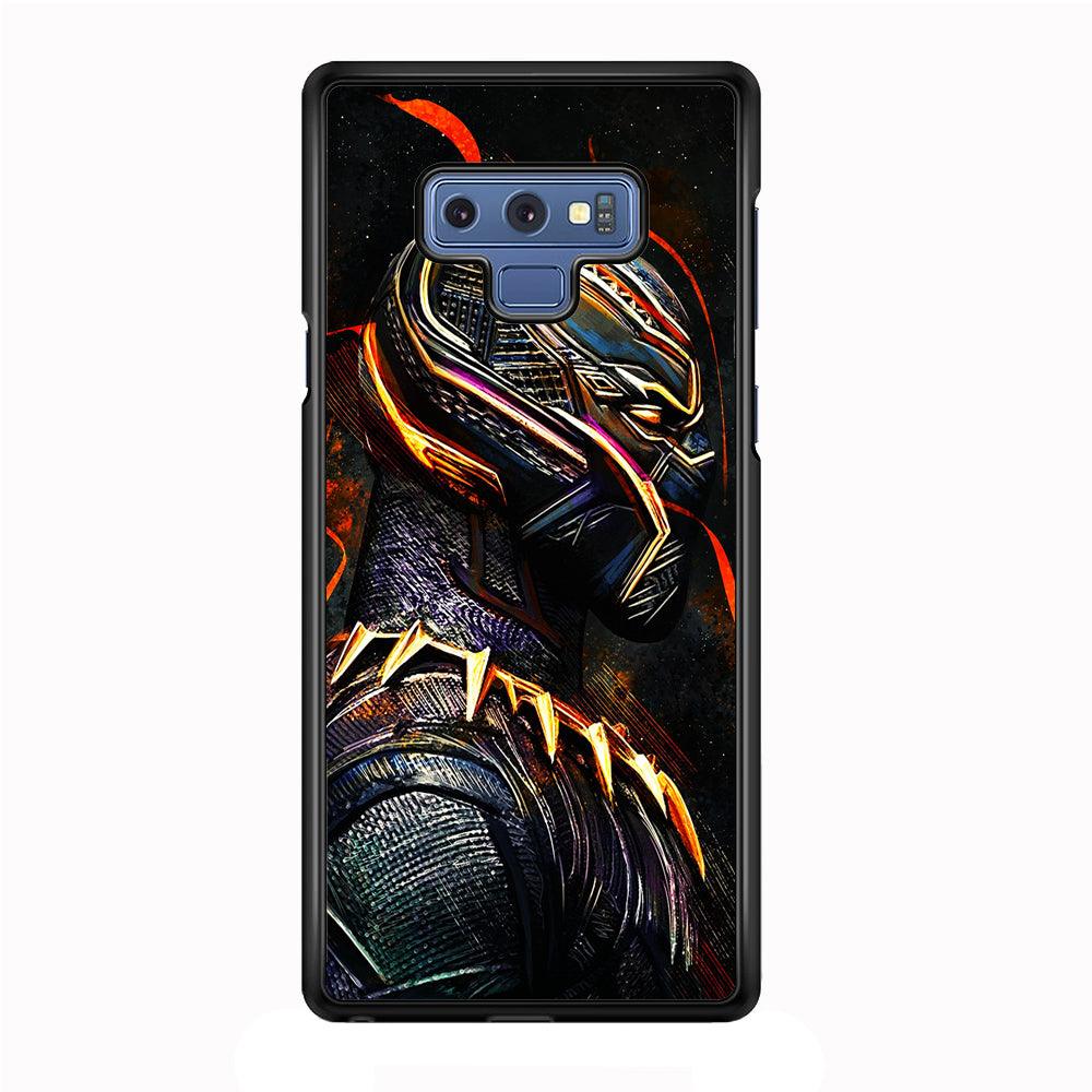 Black Panther Cool Art Samsung Galaxy Note 9 Case-Rubber / Black (2D Case)-Xtracase