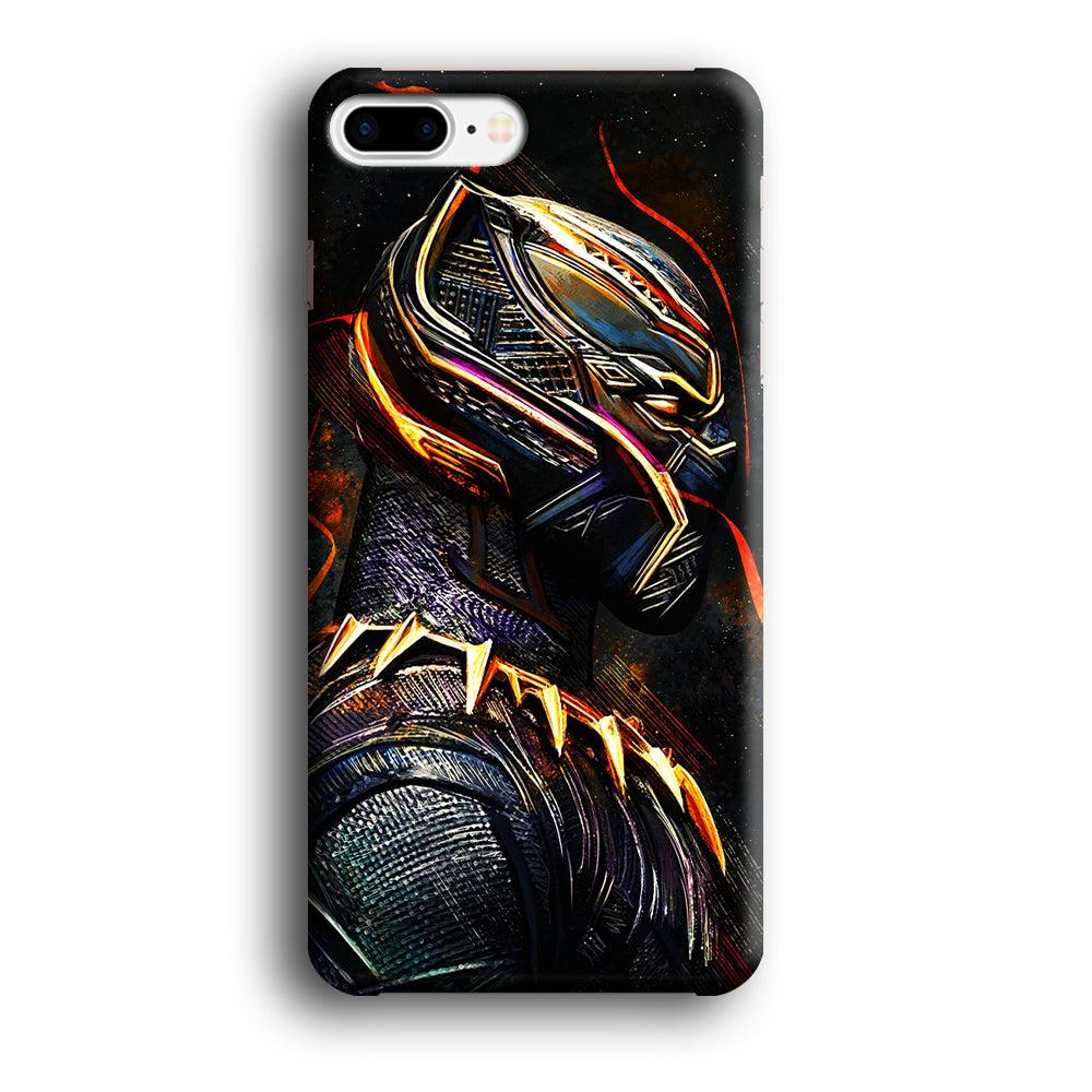 Black Panther Cool Art iPhone 8 Plus Case-Plastic / Full Wrap (3D Case)-Xtracase