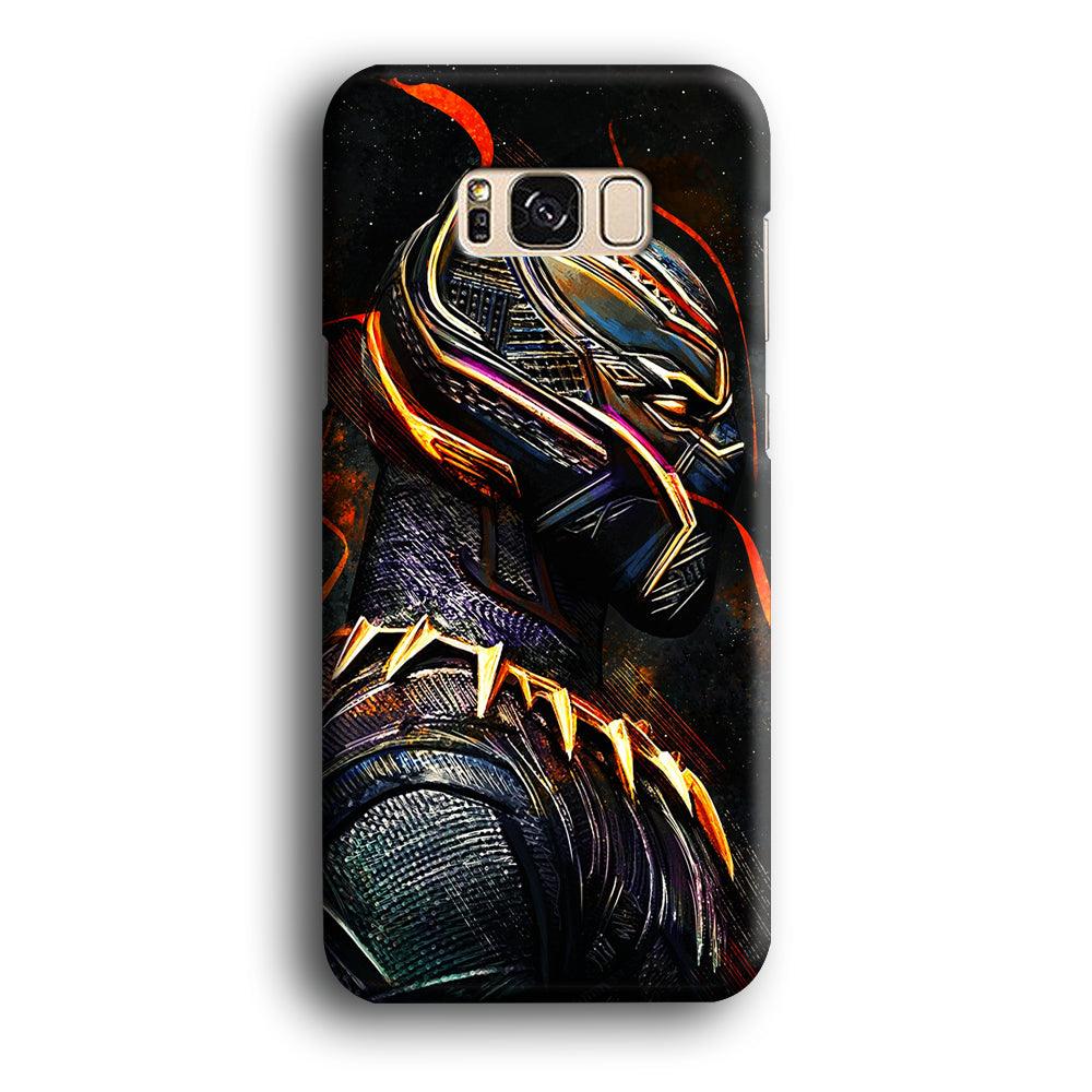 Black Panther Cool Art Samsung Galaxy S8 Case-Plastic / Full Wrap (3D Case)-Xtracase