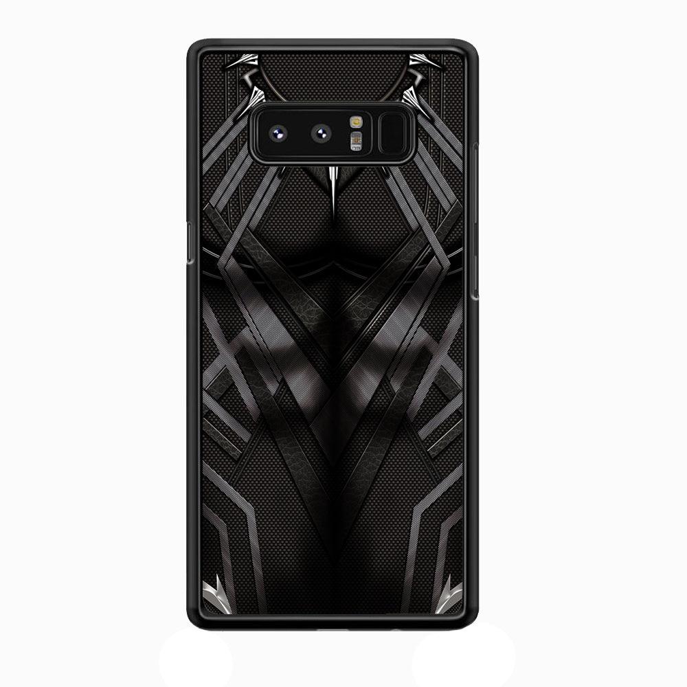 Black Panther Suit Samsung Galaxy Note 8 Case-Rubber / White (2D Case)-Xtracase