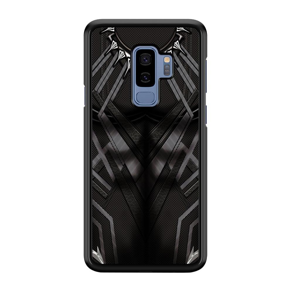 Black Panther Suit Samsung Galaxy S9 Plus Case-Rubber / White (2D Case)-Xtracase