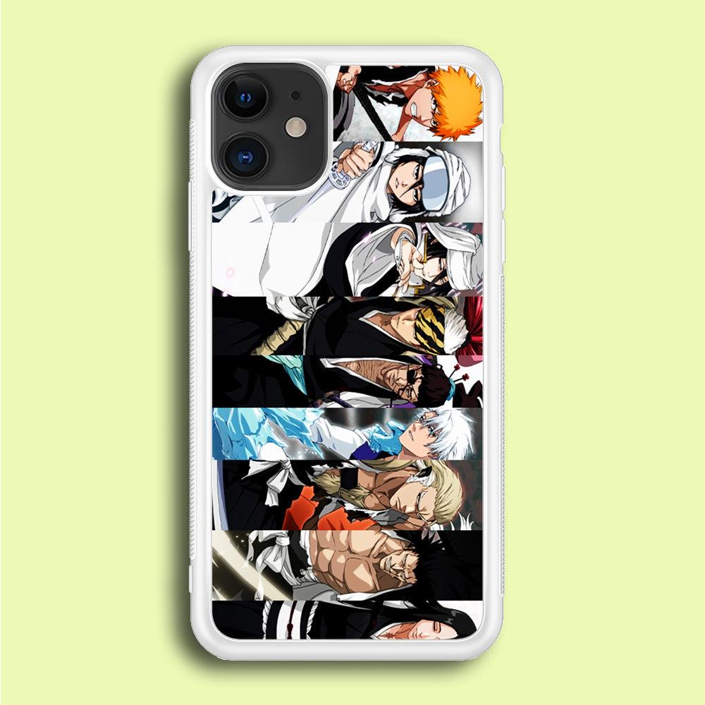 Bleach Characters iPhone 12 Case-Rubber / White (2D Case)-Xtracase