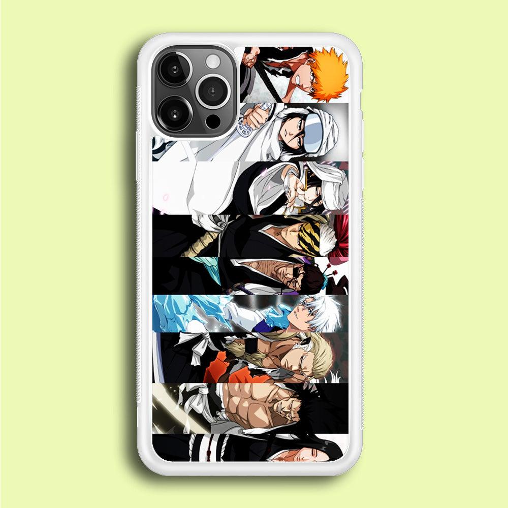 Bleach Characters iPhone 12 Pro Max Case-Rubber / White (2D Case)-Xtracase