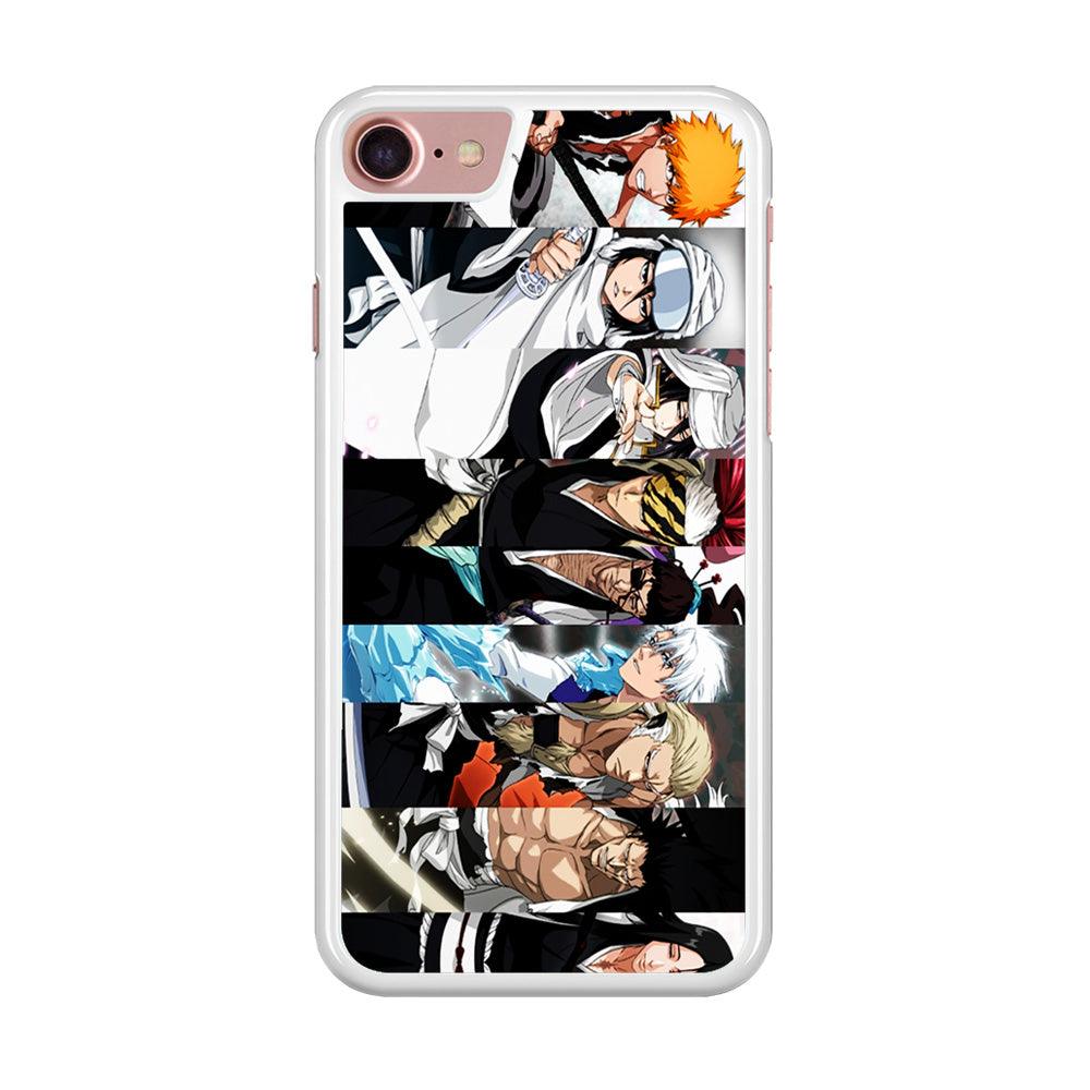 Bleach Characters iPhone SE 2020 Case-Rubber / White (2D Case)-Xtracase