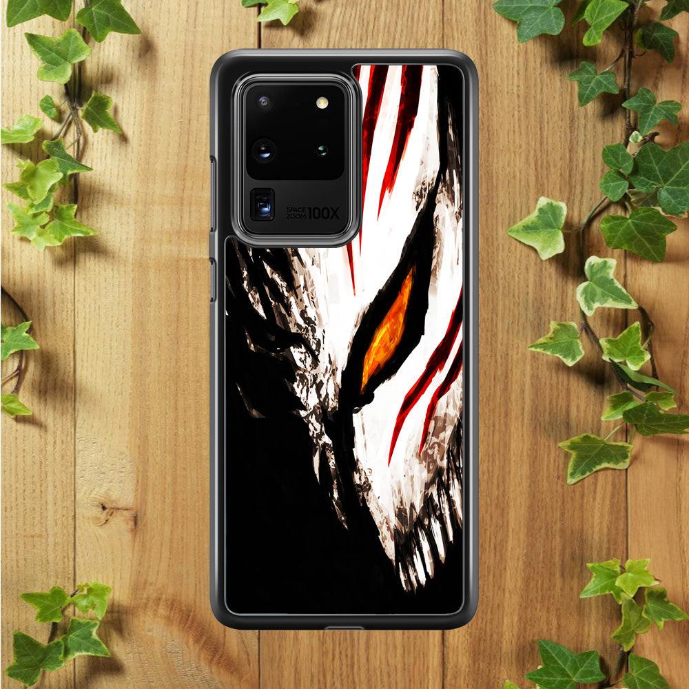 Bleach Ichigo Hollow Mask Samsung Galaxy S20 Ultra Case-Rubber / Black (2D Case)-Xtracase
